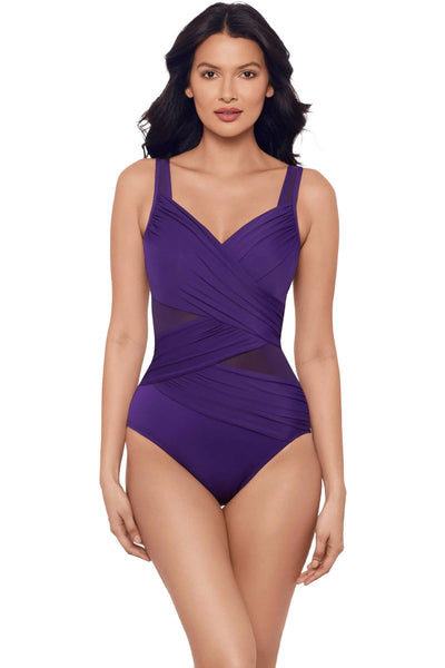 Miraclesuit Madero One Piece Swimsuit, Mulberry (6516665)