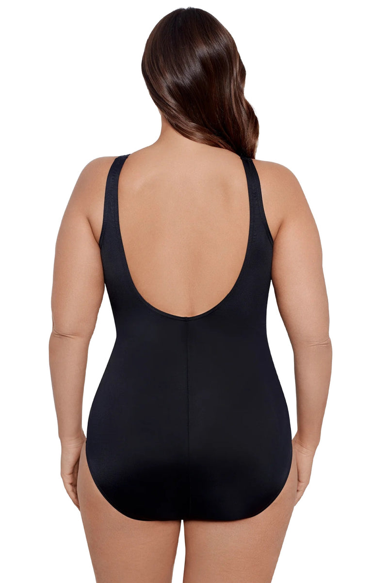 Miraclesuit Plus Size Oceanus One Piece Swimsuit, Black (6519088W)