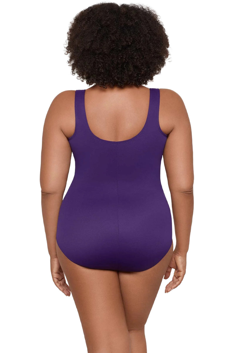 Miraclesuit Plus Size Oceanus One Piece Swimsuit, Mulberry (6519088W)