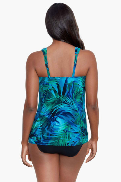 Miraclesuit Palm Reeder Dazzle Tankini Top, Blue Multi  (6558126)