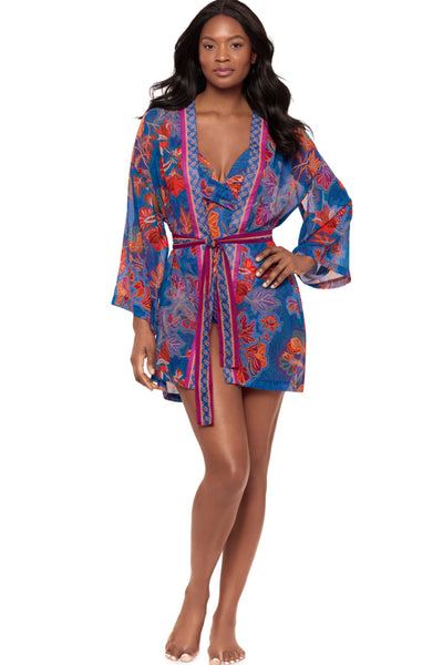 Miraclesuit Decoupage Kimono, Multi (6566306)