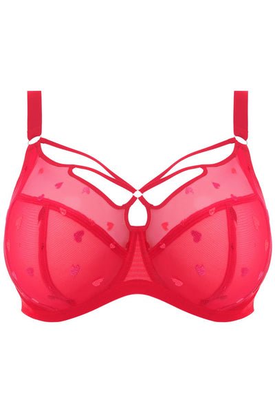 Elomi Sachi Plunge Bra, Red Confetti (EL4353)
