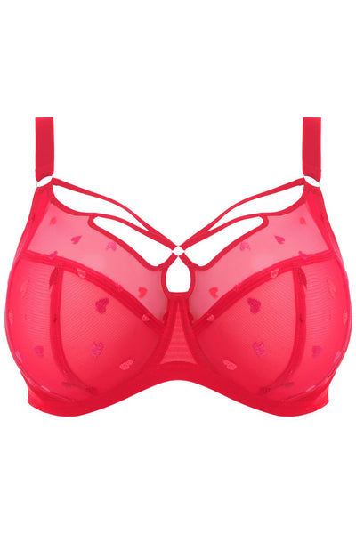 Elomi Sachi Plunge Bra, Red Confetti (EL4353)