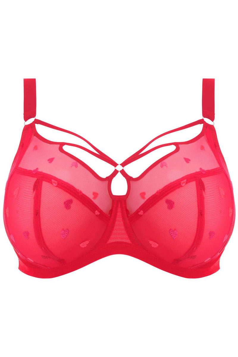 Elomi Sachi Plunge Bra, Red Confetti (EL4353)