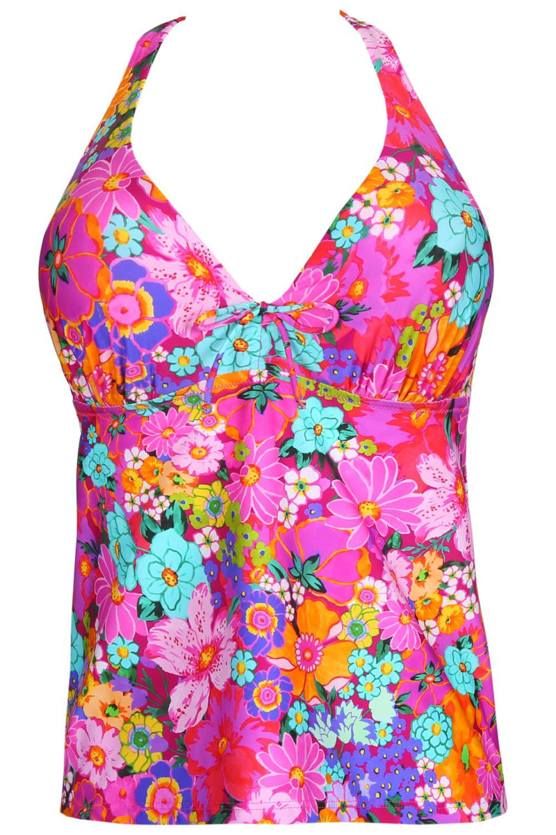 PrimaDonna Najac Swim Half Padded Plunge Tankini, Floral Expressions (4011079)