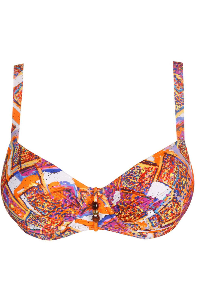 PrimaDonna Swim Navalato Padded Balcony Bikini Top, Summer Sunset ( 4011316 )