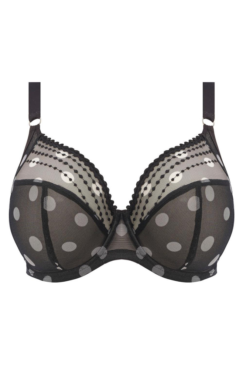 Elomi Matilda Convertible Plunge Bra, Black Dot (EL8900)