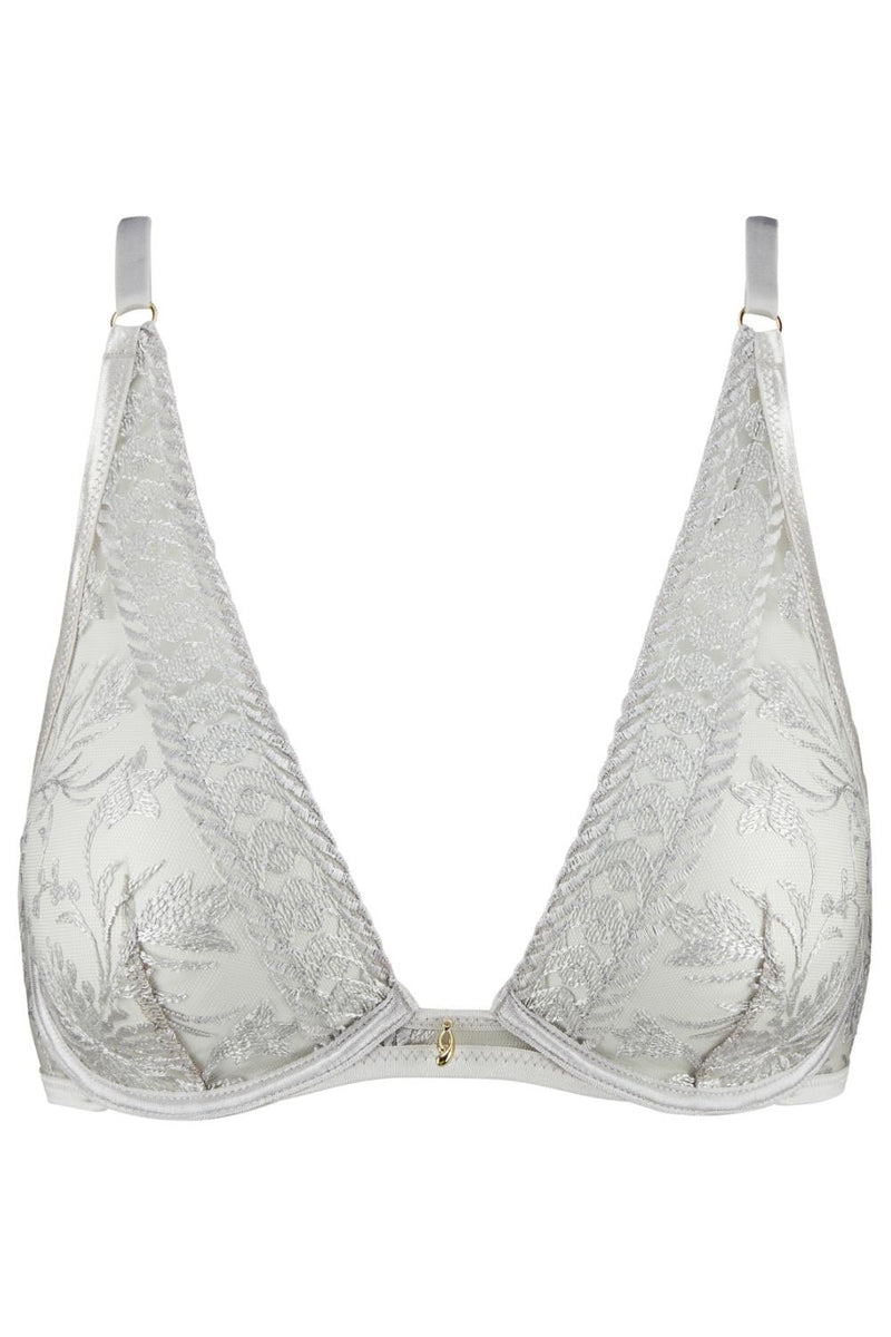 Aubade Magnetic Spell Ultra Plunge Triangle Bra, Platinum (2DN12)