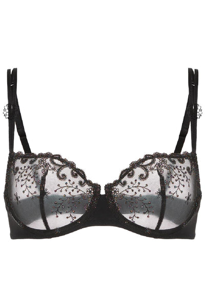 Simone Perele Delice Sheer Demi Bra, Gem Black (12X330)