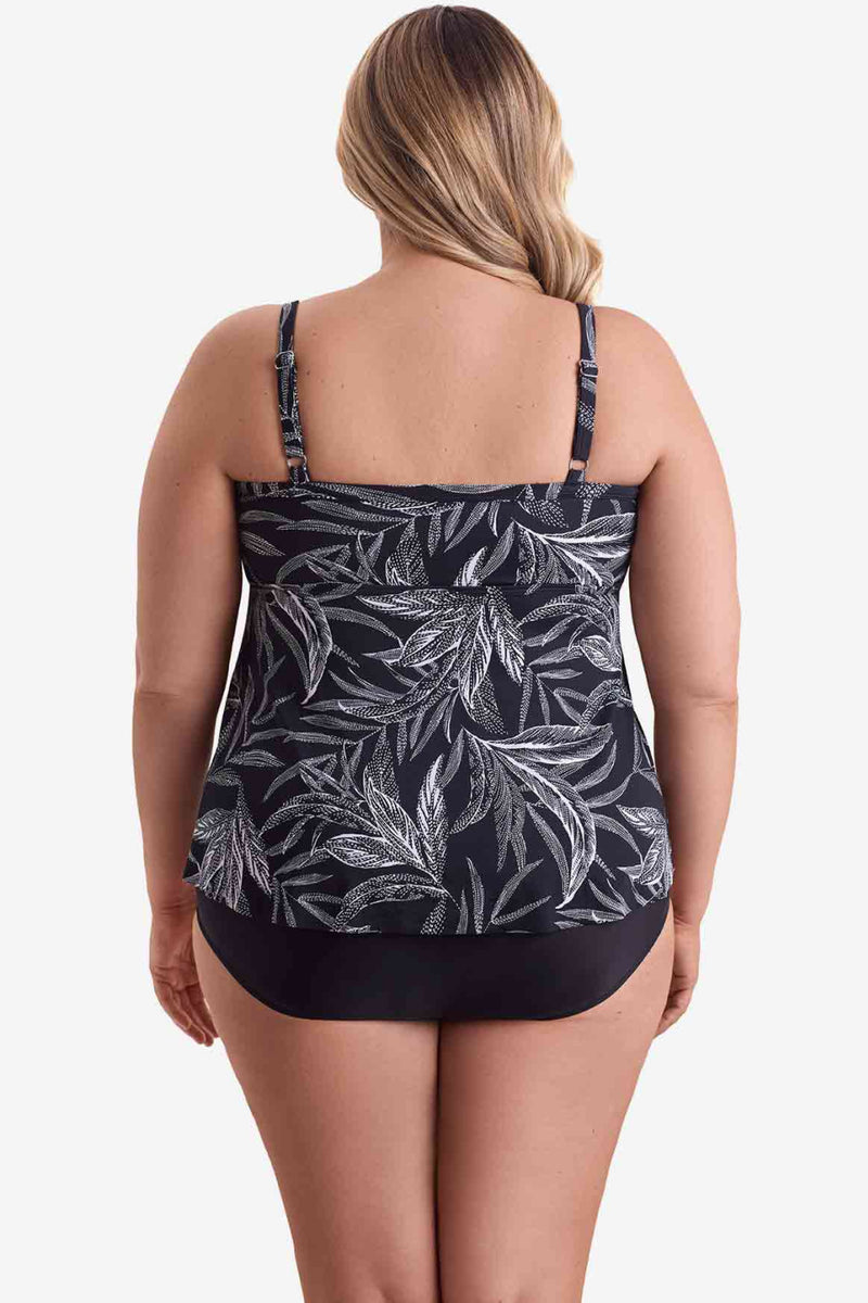 Shape Solver Hi-Lo Double Tier Tankini, Black (7102702X)