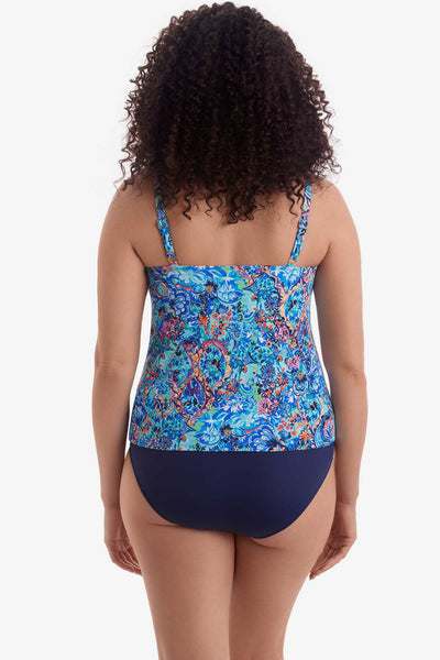 Shape Solver Mastectomy Bombay Tankini, Blue Multi (7102765M)