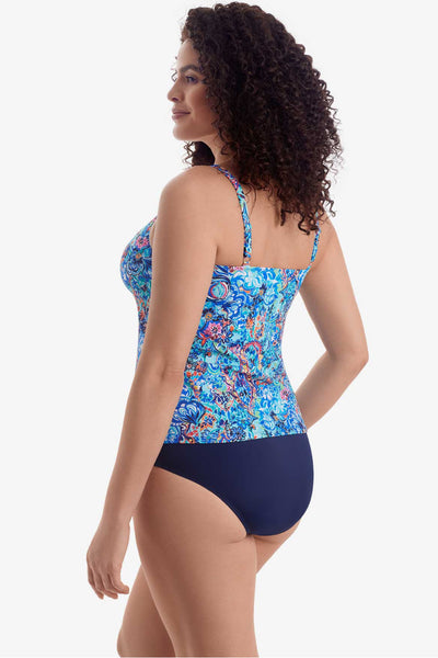 Shape Solver Mastectomy Bombay Tankini, Blue Multi (7102765M)