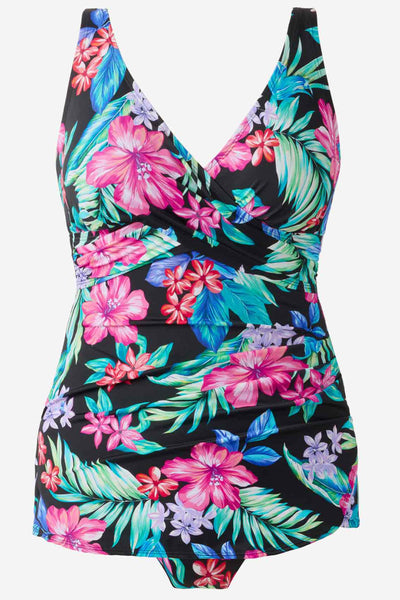 Shapesolver Island Hopping Crossover Sarong Swimdress, Multi (7104350)