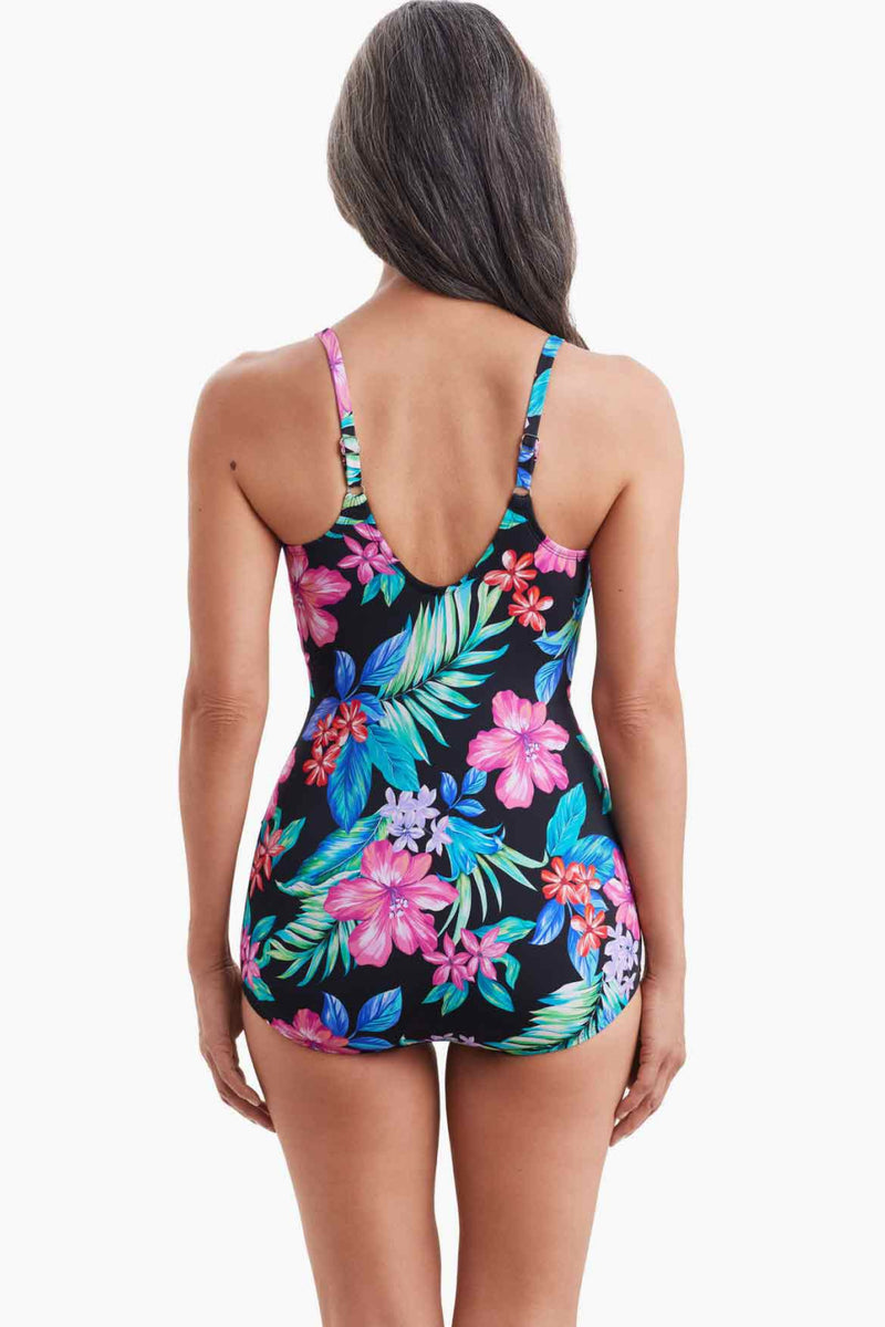 Shapesolver Island Hopping Crossover Sarong Swimdress, Multi (7104350)