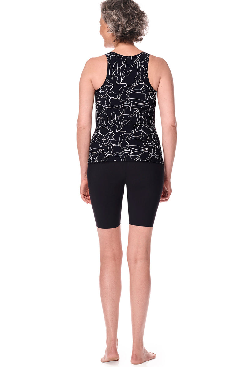 Amoena Lagos Mastectomy Tankini, Black/White (71787)