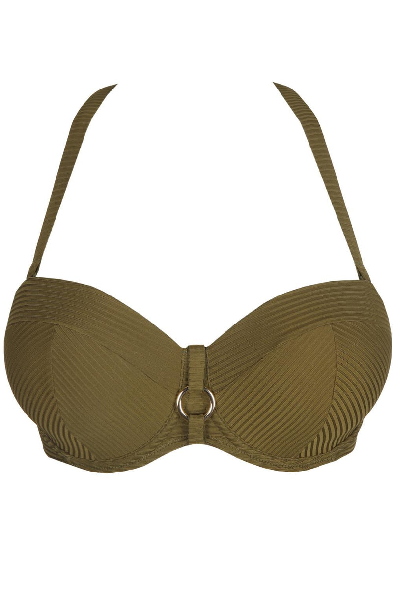 PrimaDonna Swim Sahara Padded Strapless Bikini Top, Olive (4006317)