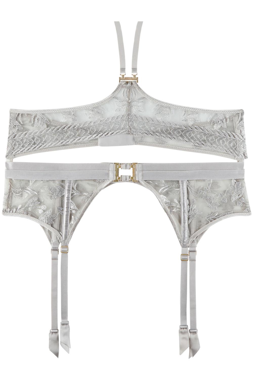 Aubade Magnetic Spell Garter Belt, Platinum Aubade Magnetic Spell Garter Belt, Platinum