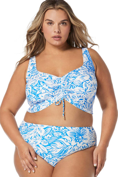 Coco Reef Bungalow Floral Elevate Swim Bikini, Blue Crush (U1B461)