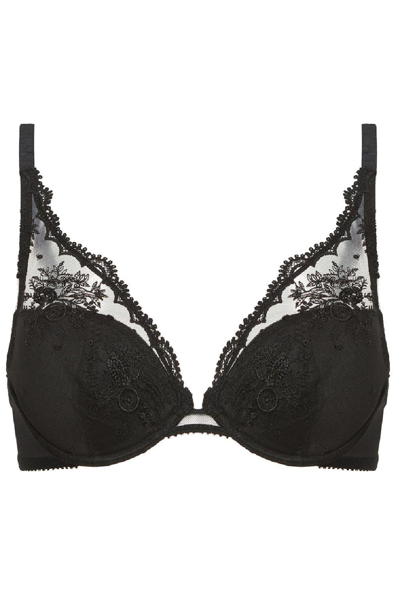 Simone Perele Intrigue Triangle Push-Up Bra, Black (1E2347)