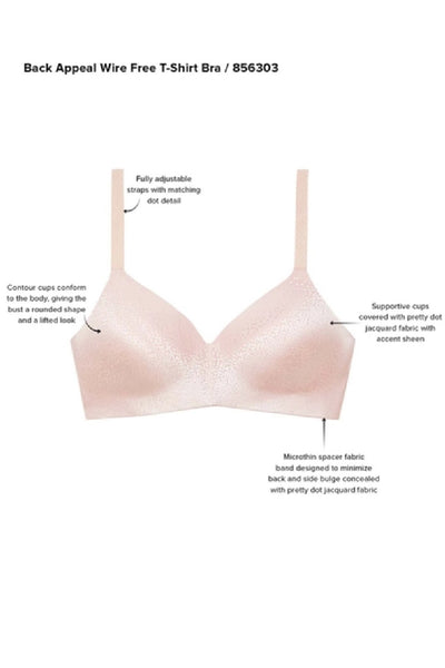 Wacoal Back Appeal® Wire Free T-Shirt Bra, Black (856303)