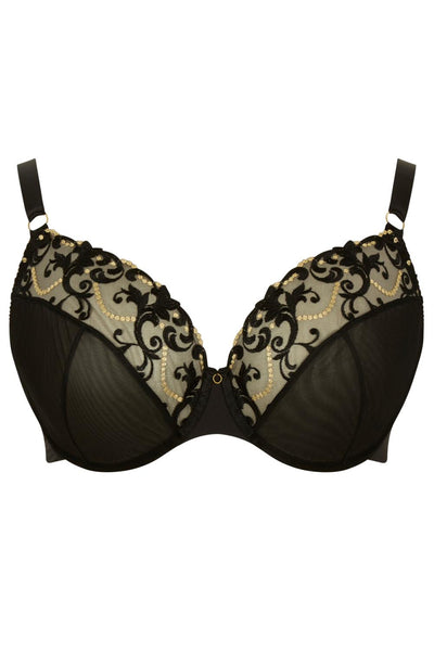 Panache Sculptresse NOVA Plunge Bra, Black/Gold ( 10826 )