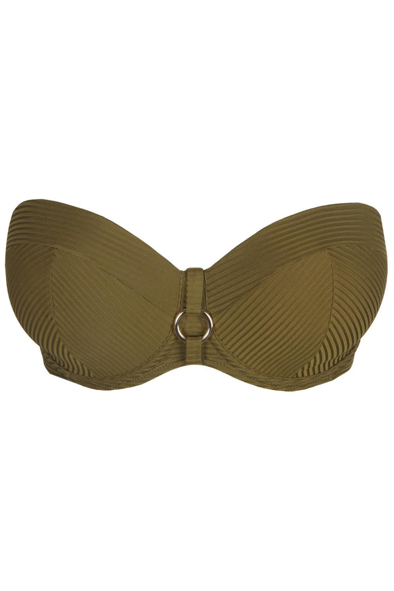 PrimaDonna Swim Sahara Padded Strapless Bikini Top, Olive (4006317)