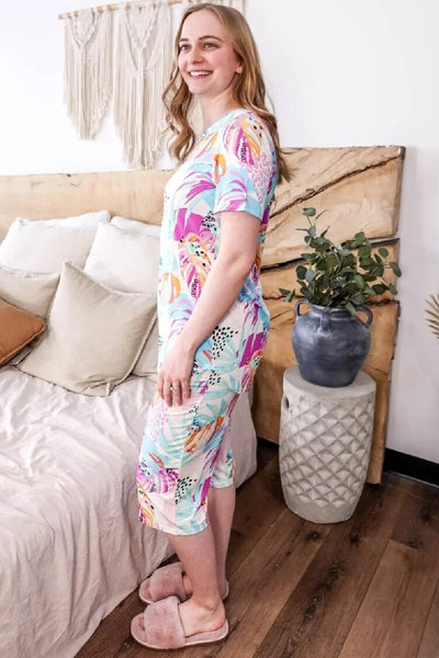 Cloud Nine Pajamas Capri Pajama Set, Island Breeze (GR112RSTE/CPR)