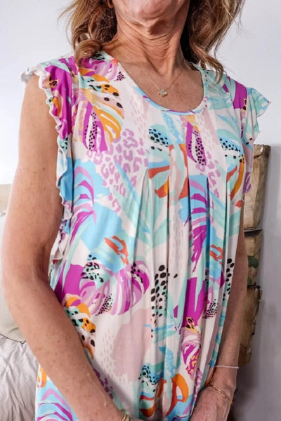 Cloud Nine Pajamas Flutter Dress Nightie, Island Breeze (GR100DR/FL)