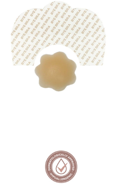 Bye Bra Adhesive Breast Lift Tape + Silicone Nipple Covers (9350N, Cup A – C )