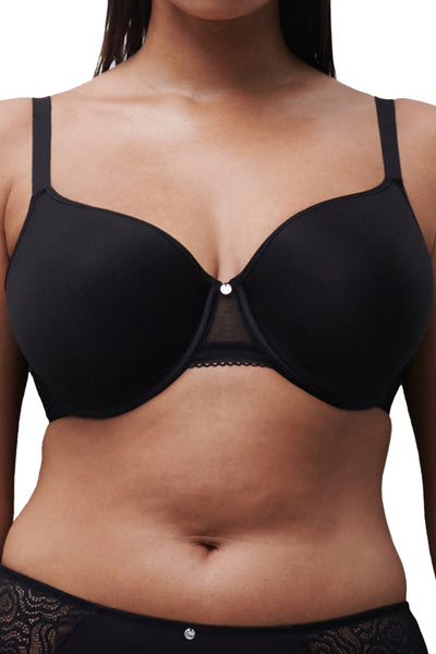 Chantelle C-Jolie Comfort Convertible T-shirt Bra, Black (C13B6)