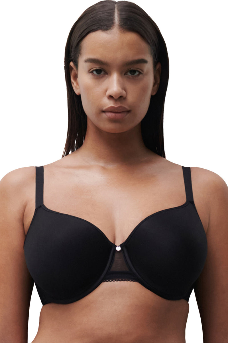 Chantelle C-Jolie Comfort Convertible T-shirt Bra, Black (C13B6)