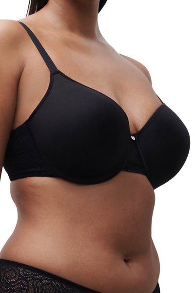 Chantelle C-Jolie Comfort Convertible T-shirt Bra, Black (C13B6)