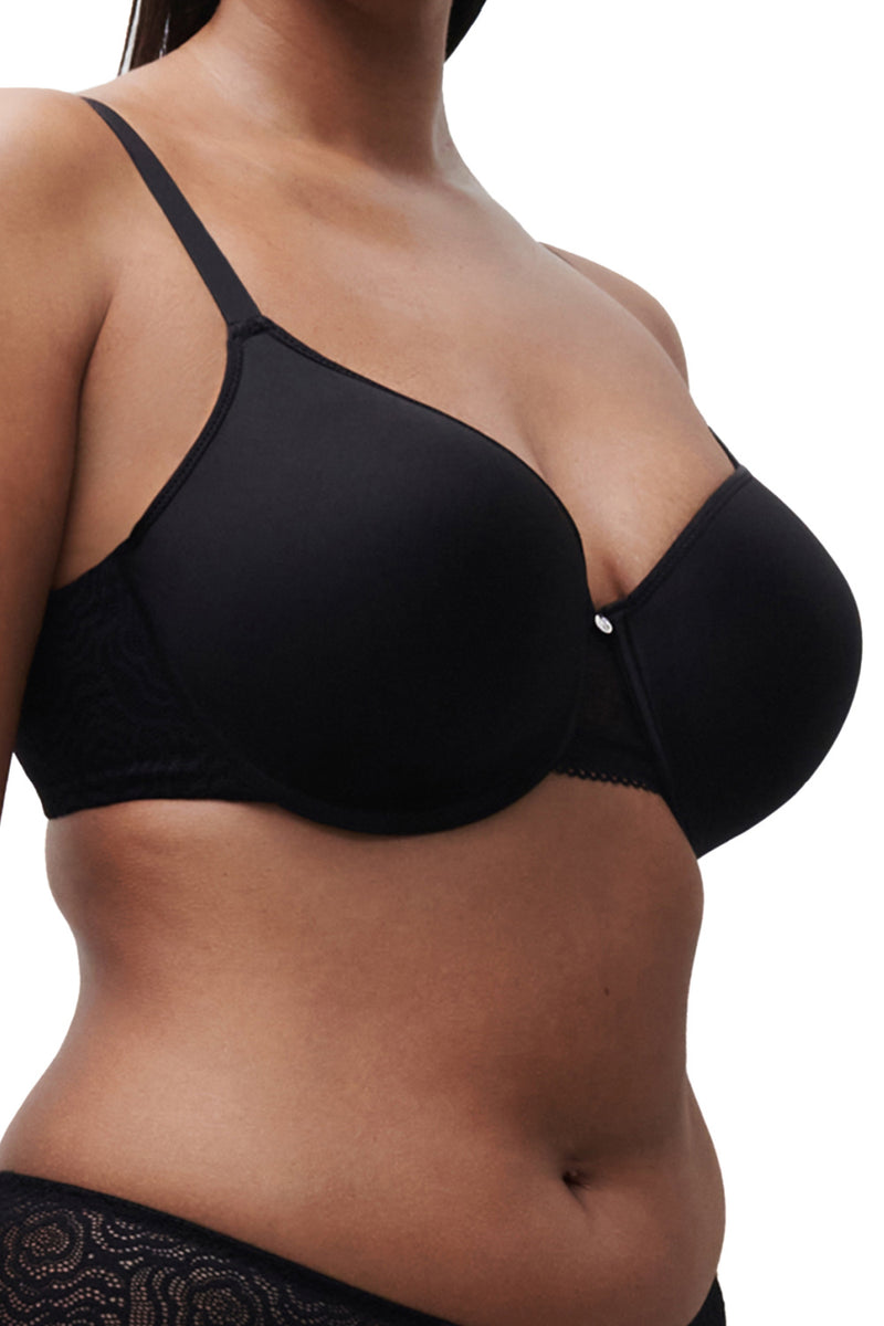 Chantelle C-Jolie Comfort Convertible T-shirt Bra, Black (C13B6)