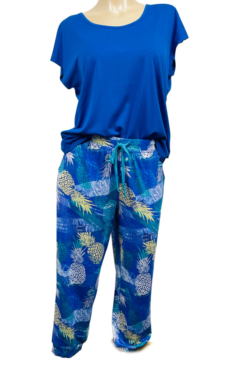 Cool Girl Mai Tai Top, Blue (C325104)