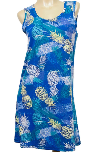 Cool Girl Mai Tai Tank Sleepshirt, Blue Multi  (C325207)