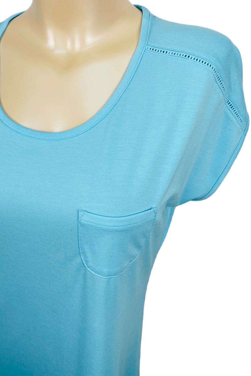 Cool Girl Comfy Cabana Sleepshirt, Aqua (C325211)