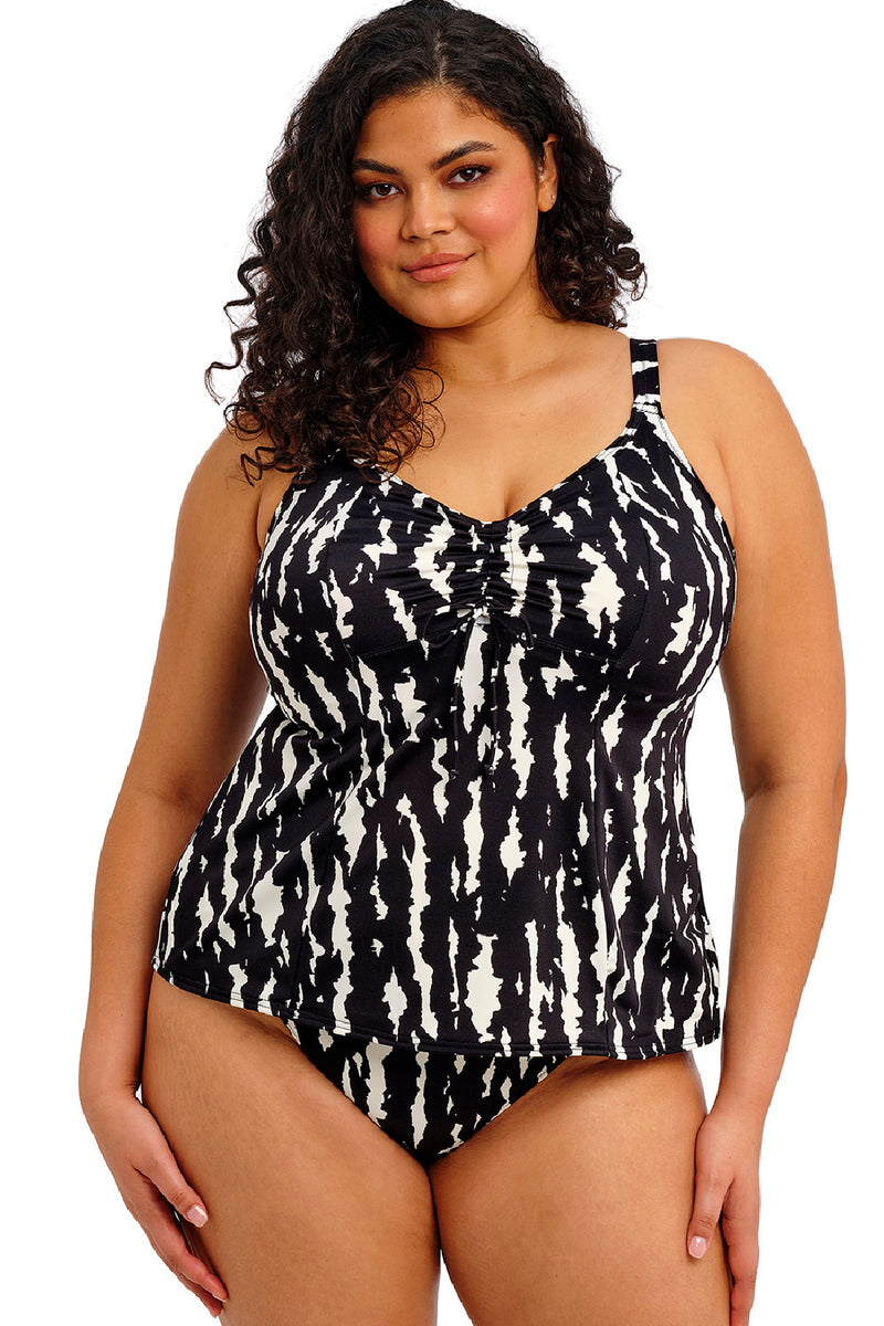 Elomi Echo Shell Non Wired Molded Tankini, Black/White (ES802861)