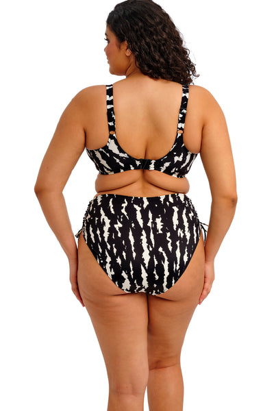 Elomi Echo Shell Swim Plunge Bikini, Black/White (ES802802)