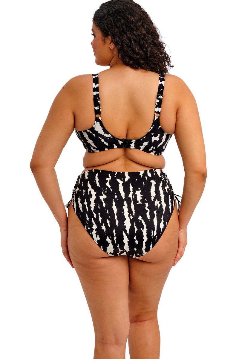 Elomi Echo Shell Swim Plunge Bikini, Black/White (ES802802)