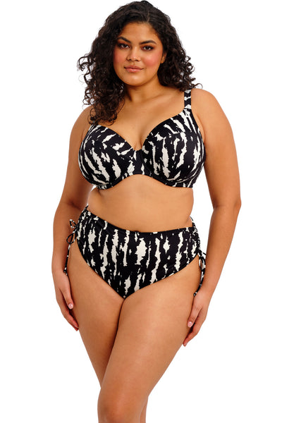 Elomi Echo Shell Adjustable Bikini Bottom, Black/White (ES802873)