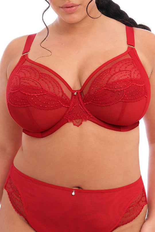 Elomi Priya Plunge Bra, Haute Red (EL4550)