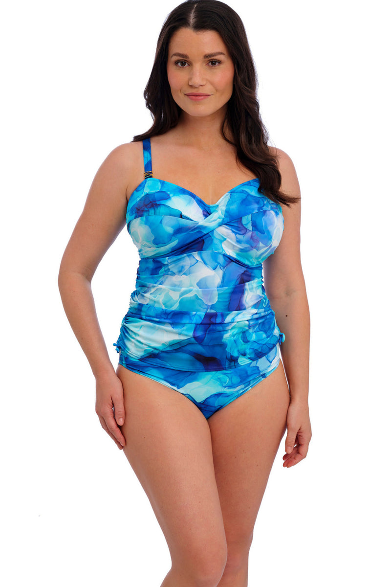Fantasie Sauntan Sands Underwired Twist Front Tankini Top, Dazzling Blue (FS506054)