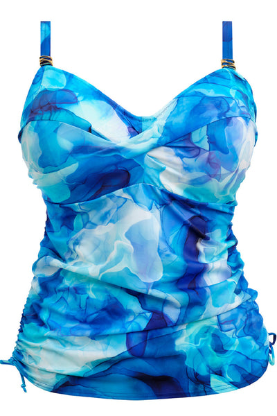 Fantasie Sauntan Sands Underwired Twist Front Tankini Top, Dazzling Blue (FS506054)