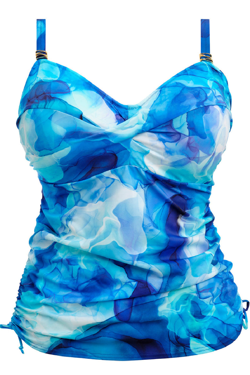Fantasie Sauntan Sands Underwired Twist Front Tankini Top, Dazzling Blue (FS506054)