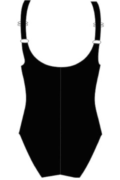 Finz Chlorine Resistant Boho Luxe Banded Swimsuit, Black (FZW1963C)