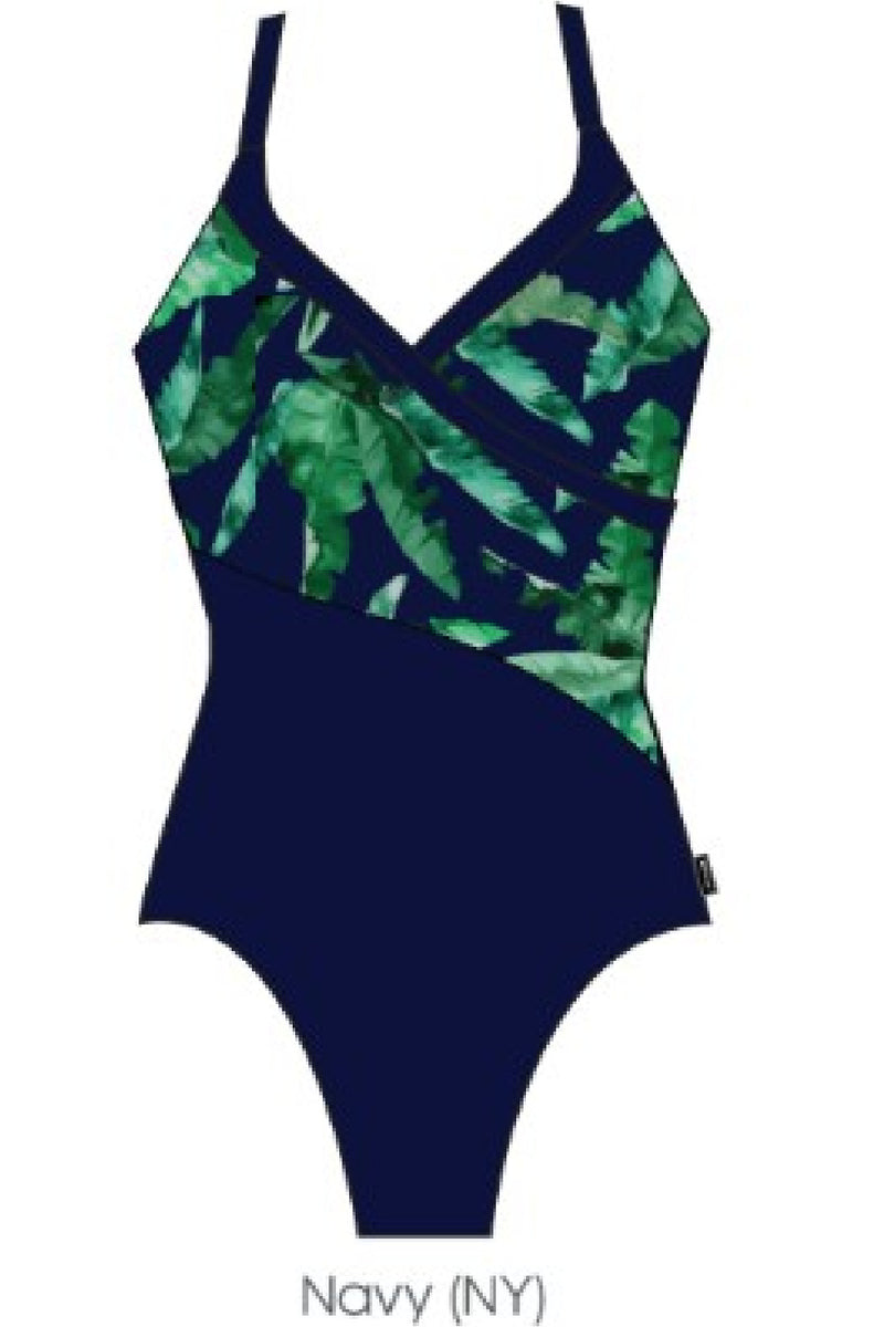 Finz Chlorine Resistant Exotic Palm Splice, Navy (FZW2009C)