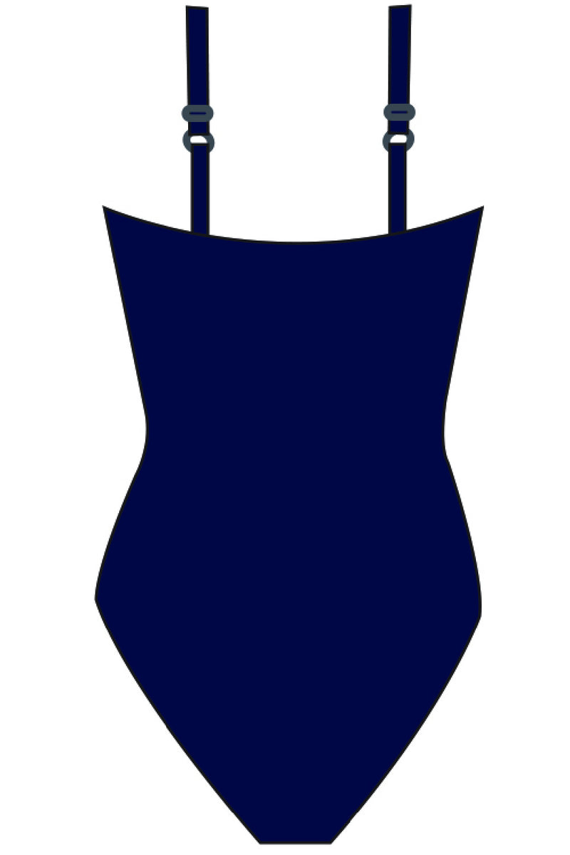 Finz Exotic Palm Ruched One Piece Swimsuit , Navy (FZW2010C)
