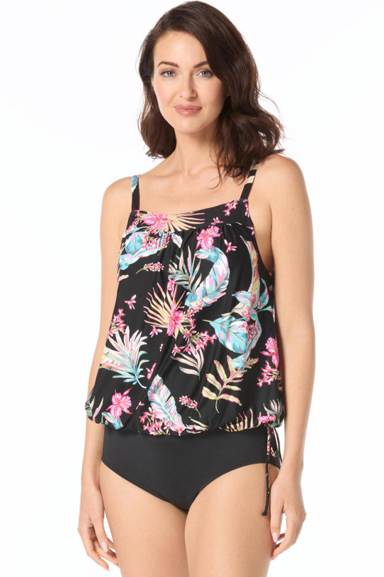 Beach House Endless Summer Audrey Tankini, Black Multi (H3K529)