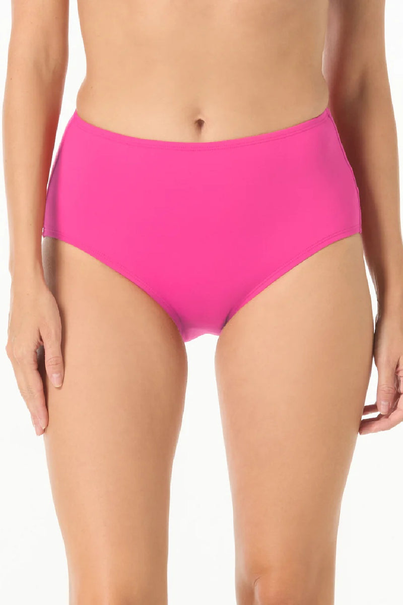 Beach House Chloe High Waisted Bikini Bottom, Berry (H58433)