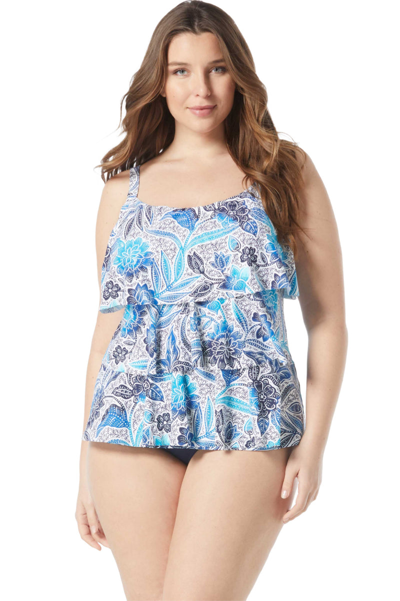 Beach House Plus Jane Tankini, Samoan Floral (HW9G096)